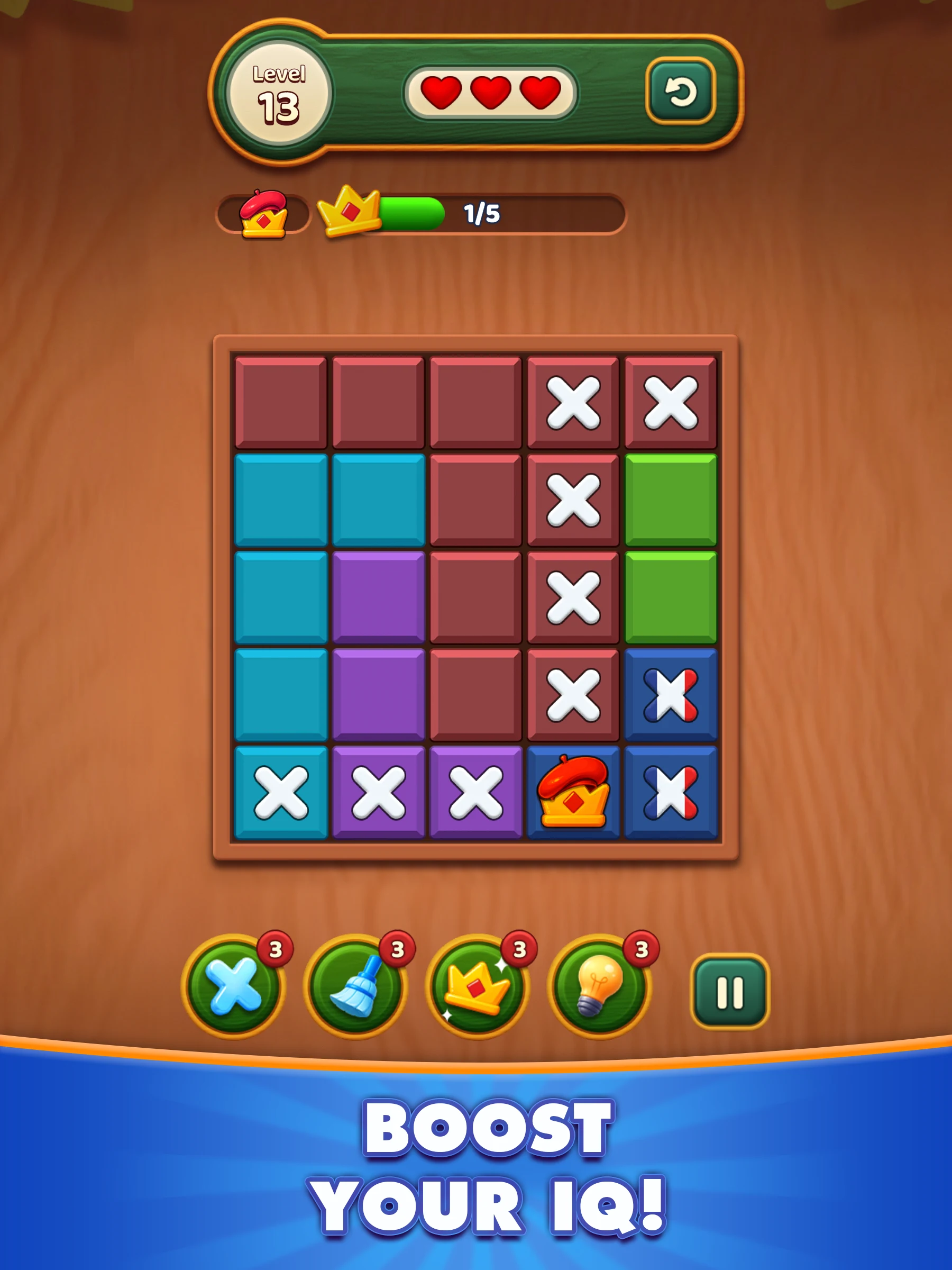 Find the Queens: Logic Puzzle screenshot