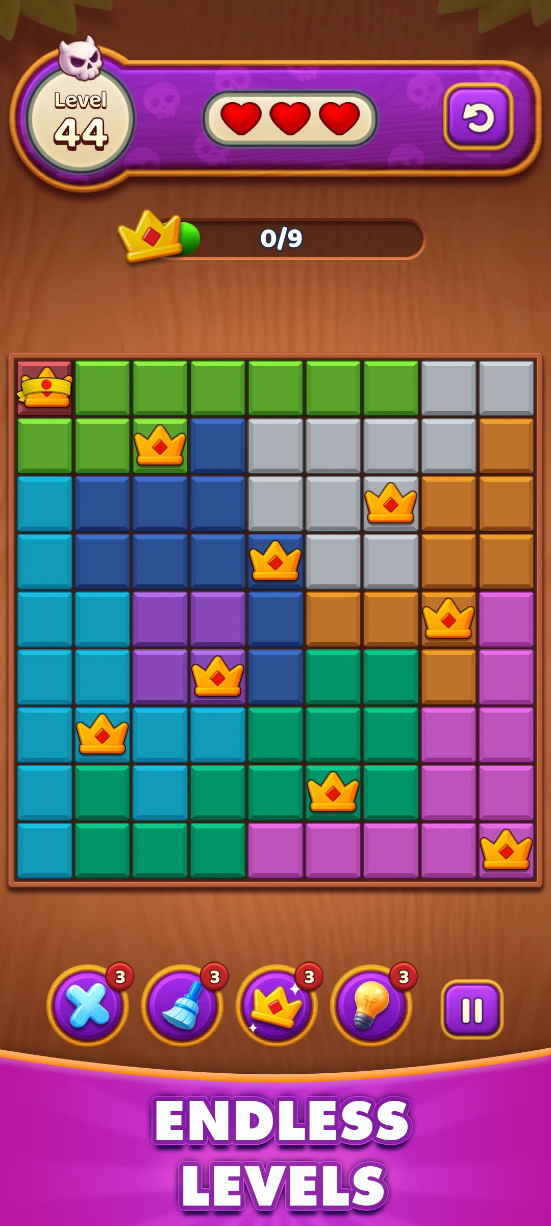 Find the Queens: Logic Puzzle screenshot
